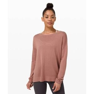 NWT Lululemon Well Being Pullover Sweater Lightweight Knit Crew Neck Pink 8
